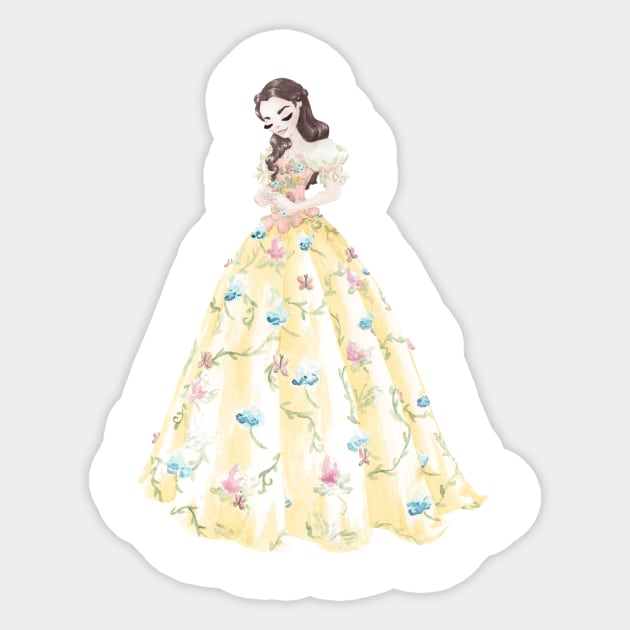 Snow - Floral Dress Sticker by littlemoondance